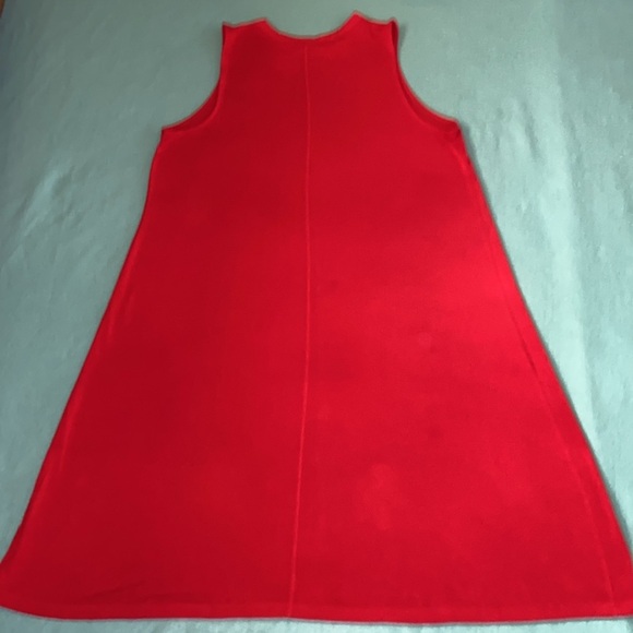 TIME AND TRU sleeveless crewneck tank dress midi red rover color size 12-14 - Picture 4 of 7